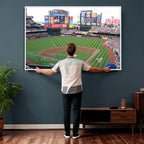New York Mets Baseball Team Print, Citi Field Baseball Stadium Wall Art
