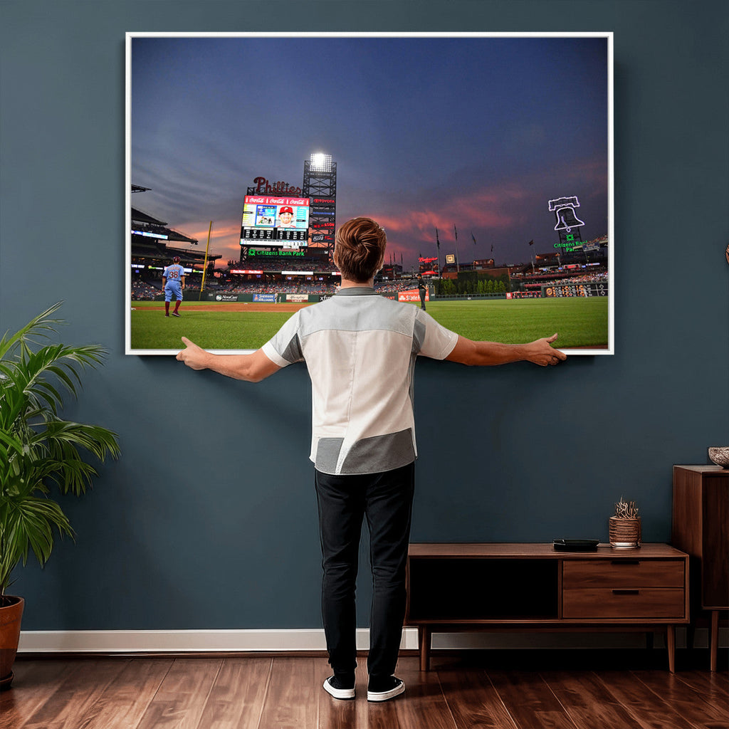 Philadelphia Phillies Baseball Print, Philadelphia Citizens Bank Park Stadium Wall Art
