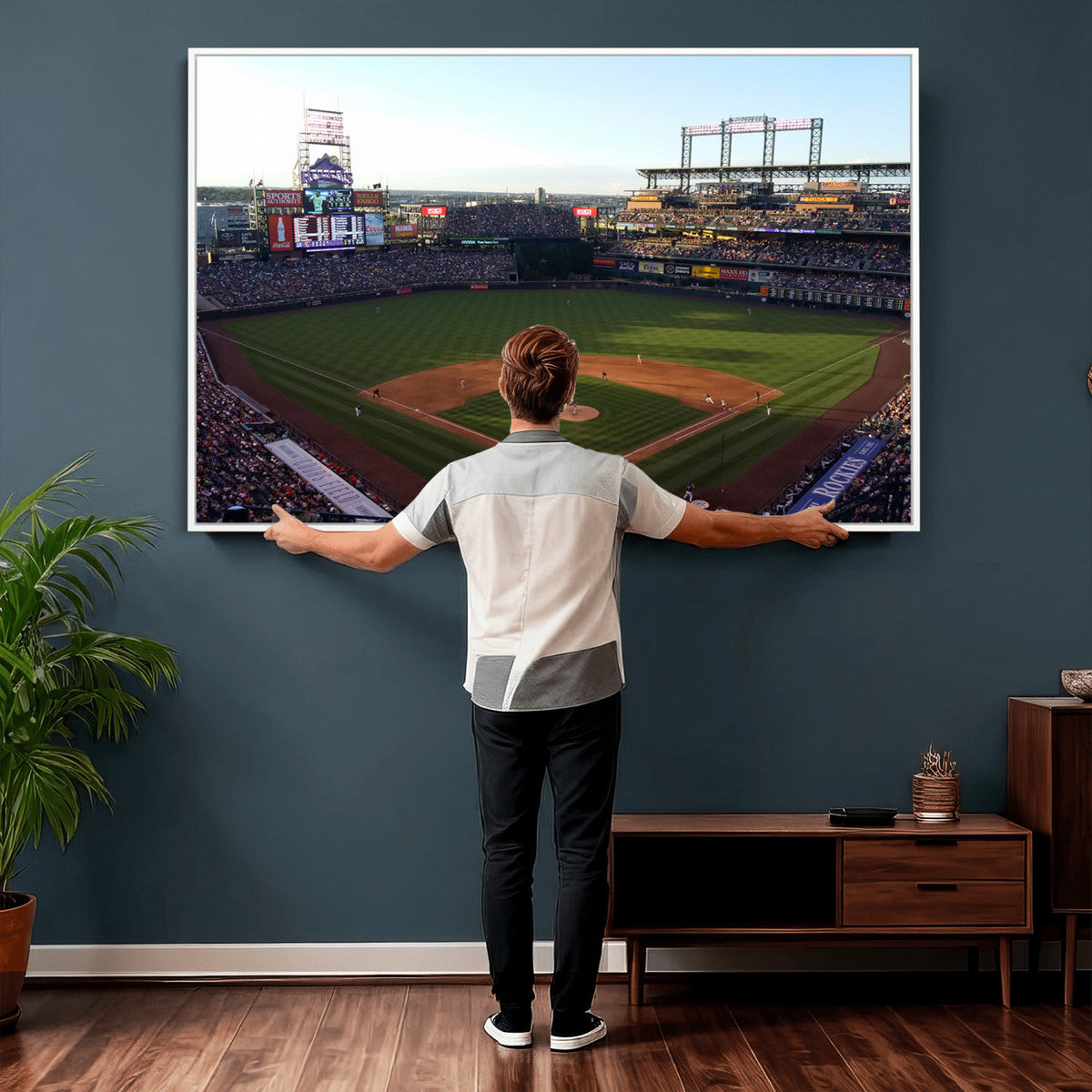 Colorado Rockies Coors Field Wall Art Canvas Print, MLB Baseball Stadium