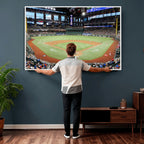 Texas Rangers Baseball Team Print, Arlington Globe Life Field Stadium Wall Art