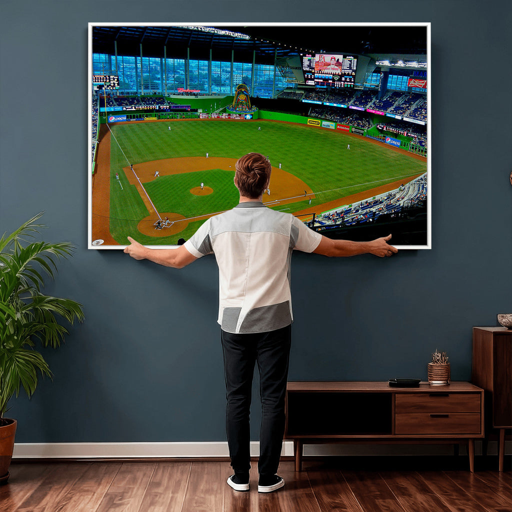 Miami Marlins Baseball Team Print, Miami LoanDepot Park