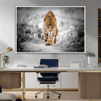 Jaguar Wall Art Canvas Print, Majestic Big Cat in Focused Pursuit
