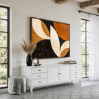 Geometric Abstract Wall Art Canvas Print, Mid Century Modern Wall Art