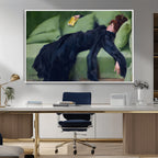 Decadent Girl by Ramon Casas Wall Art Canvas Print, Framed