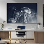 Jellyfish Wall Art Canvas Print, Modern Abstract Jellyfish