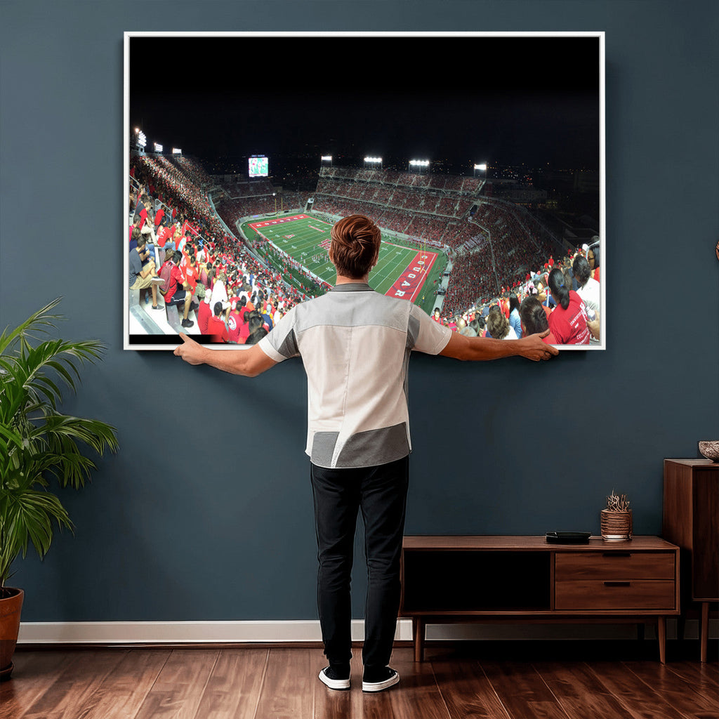 Houston Cougars Football Team Print, Houston TDECU Stadium