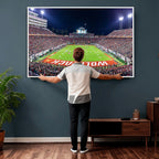 Wolfpack Football Team Print, Raleigh Carter-Finley Stadium