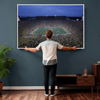 University of Michigan Wolverines Football Team Print, Ann Arbor, Home Bar Wall Decor