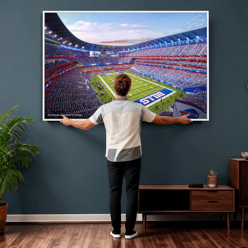Buffalo Bills Football Team Print Canvas, Buffalo Highmark Stadium