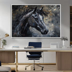 Large Abstract Horse Wall Art Canvas Print, Farmhouse Wall Art