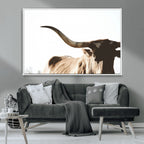 Texas Longhorn Wall Art Canvas Print, 3-Panel