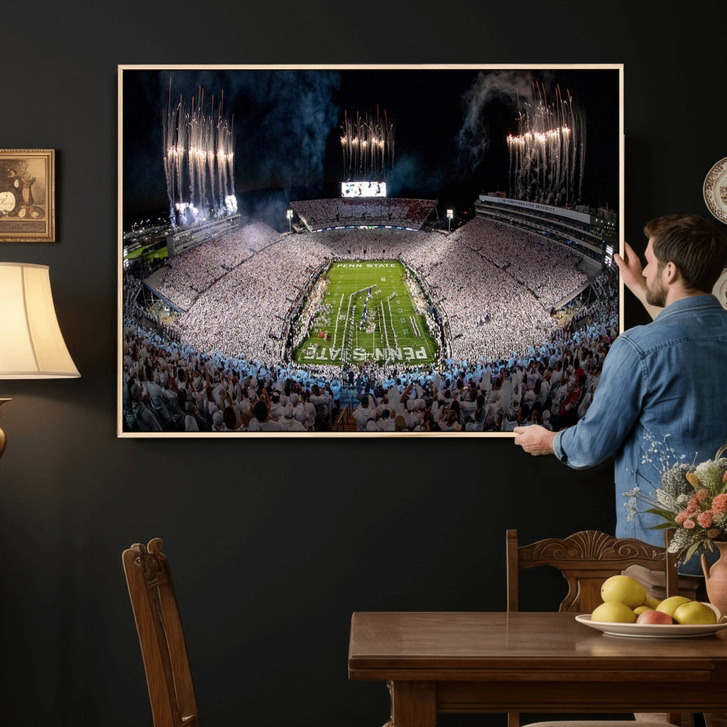 Penn Stadium Football Wall Art Canvas Print, Pennsylvania