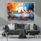 Abstract Watercolor The Last Supper Wall Art