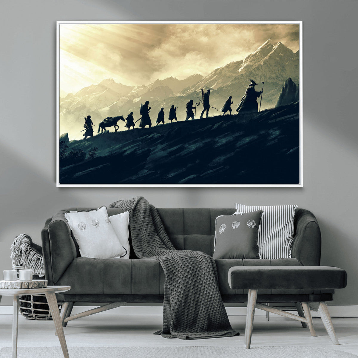 Fellowship Journey Wall Art | Fantasy Adventure Canvas Print