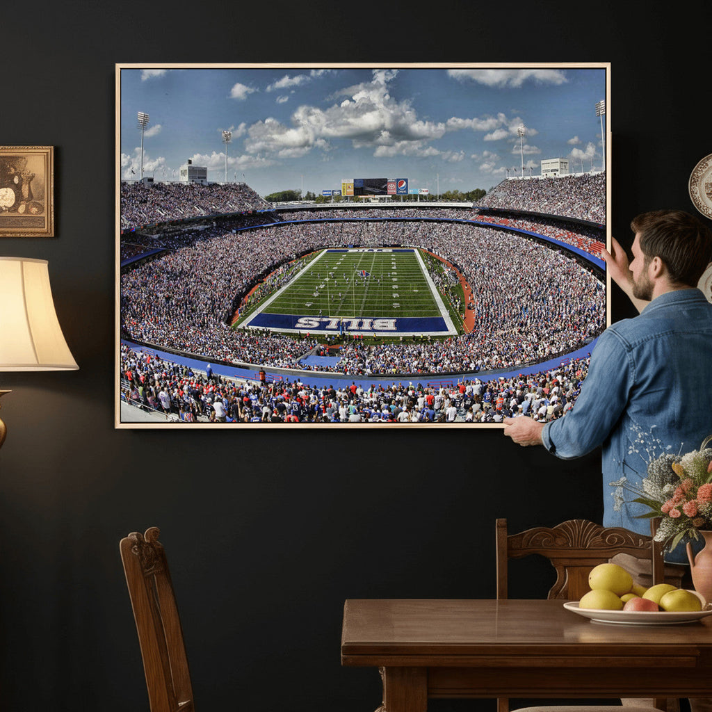 Buffalo Bills Highmark Stadium Wall Art Canvas Print, Bills Game Day Decor