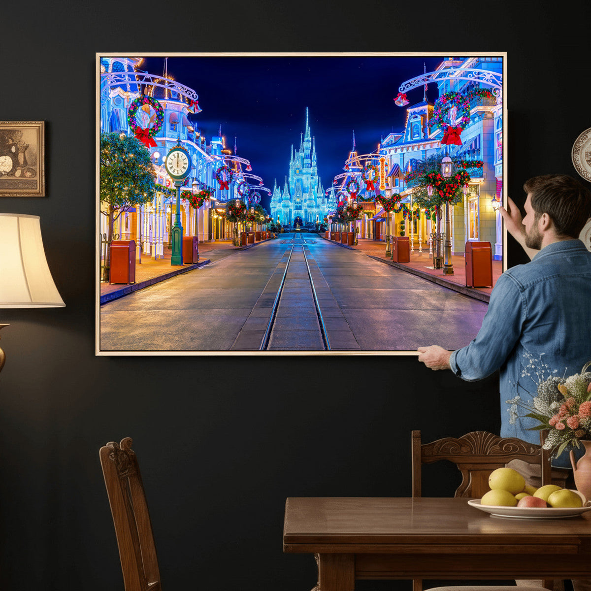 Disney Castle Wall Art | Large Magic Kingdom Canvas Artwork