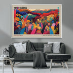 Yayoi Kusama Wall Art Canvas Print, Abstract Art, Large Framed Print, Japanese Wabi Sabi Wall Art