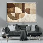 Wabi Sabi Geometric Wall Art | Abstract Modern Minimalist Canvas Print