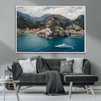 Amalfi Coast Wall Art | Framed Italian Seaside Canvas
