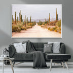 Desert Cactus Wall Art | Framed Southwestern Canvas Artwork