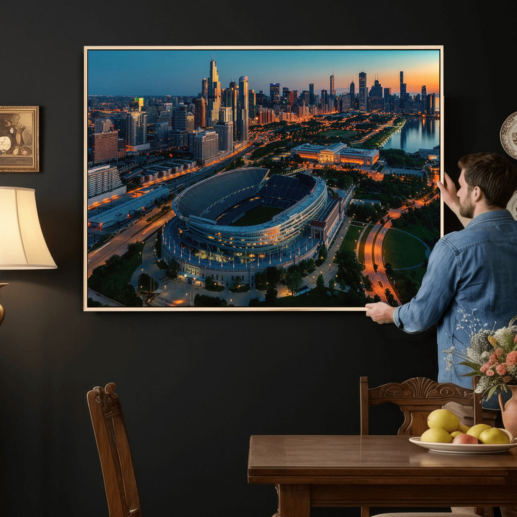 Chicago Bears Soldiers Field Wall Art Canvas Print