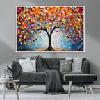 Vibrant Tree of Life Canvas Wall Art | Colorful Abstract Nature