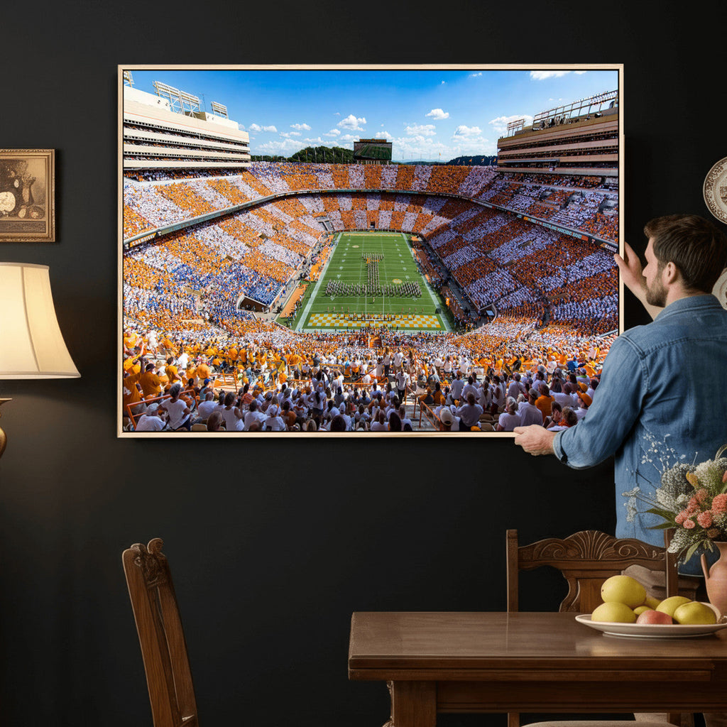Tennessee Neyland Stadium Wall Art, Sports Arena Canvas, Framed and Ready to Hang