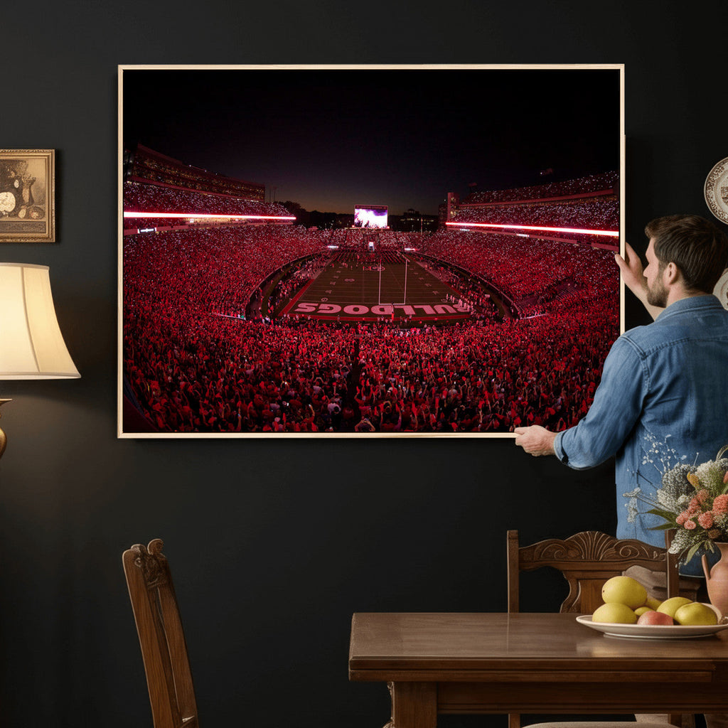 Dooley Stadium Wall Art, Sports Arena Canvas Print, Dooley Field Sanford Stadium
