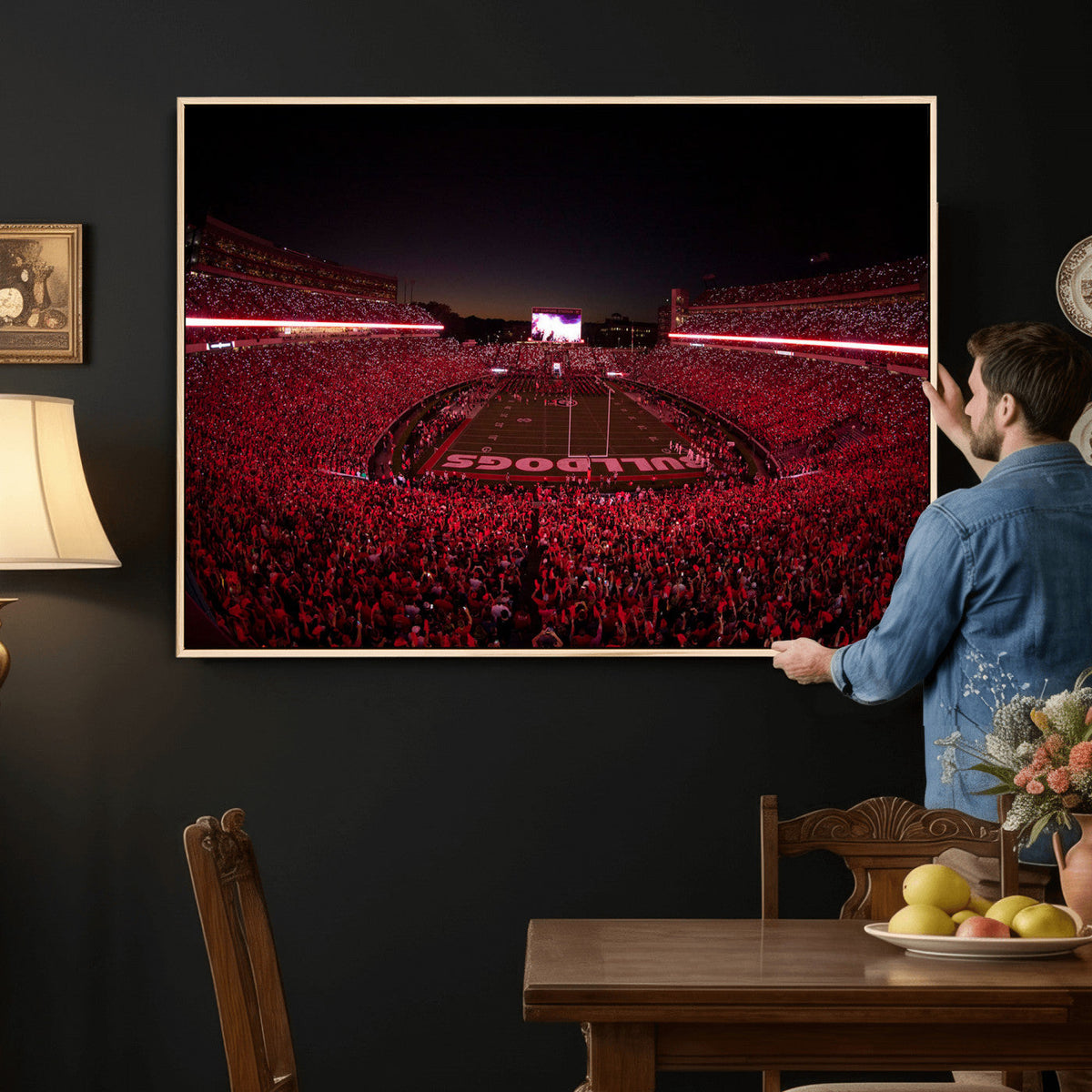 Dooley Stadium Wall Art, Sports Arena Canvas Print, Dooley Field Sanford Stadium