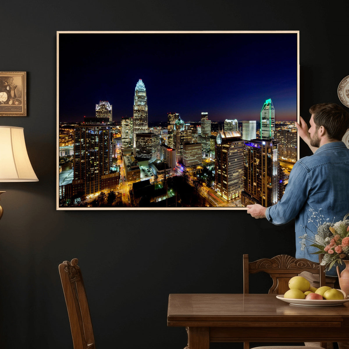 Atlanta Skyline Wall Art Canvas Print | Modern Cityscape