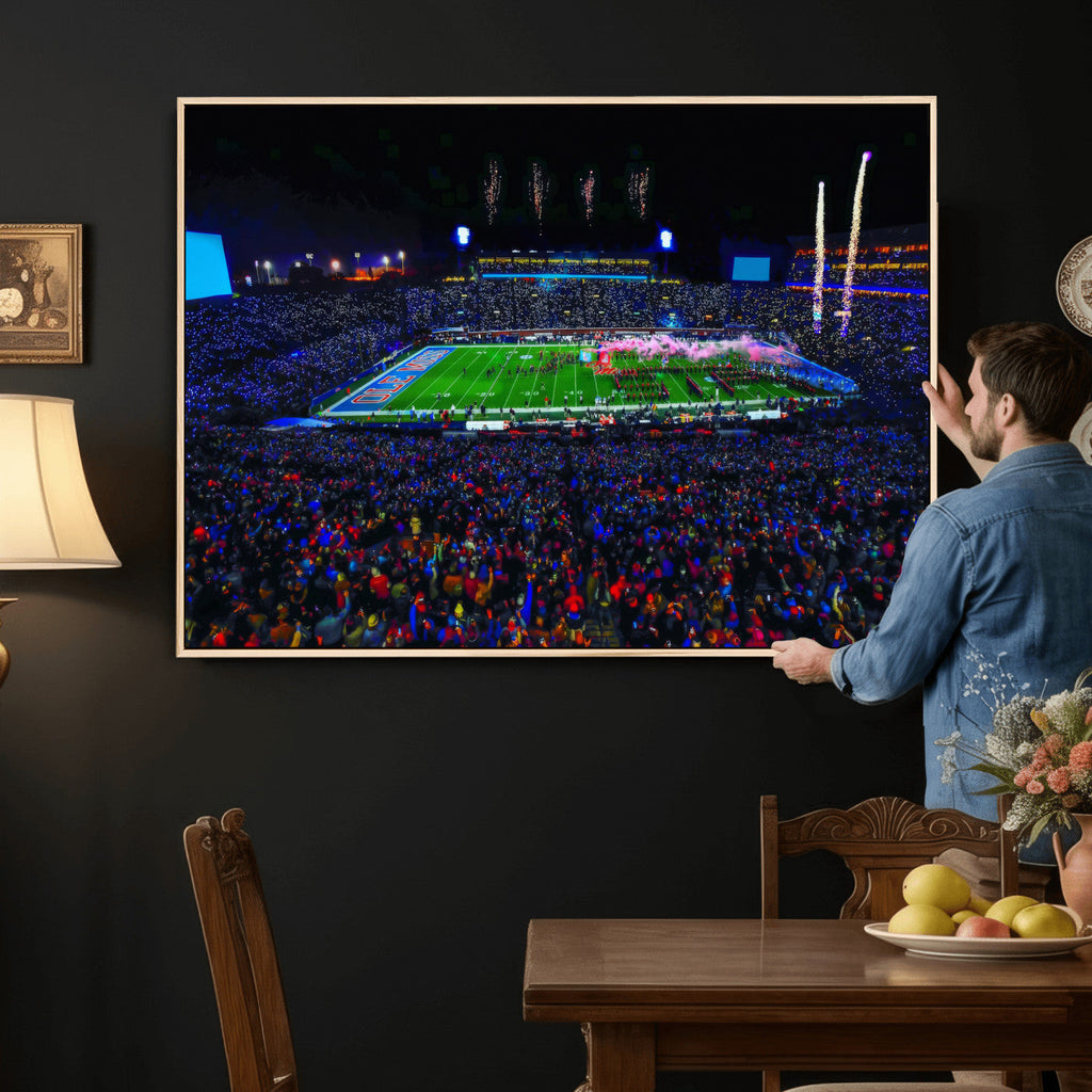 Ole Miss Rebels Vaught Hemingway Stadium Wall Art Canvas Print