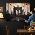 Brooklyn Bridge Canvas Wall Art, New York City Skyline Photography