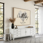 Lyrics Heart Canvas Print, Personalized Song Lyrics and Photo Wall Art
