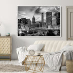 Black and White Atlanta Wall Art Canvas Print
