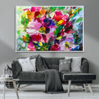 Oil Flower Abstract Canvas Print