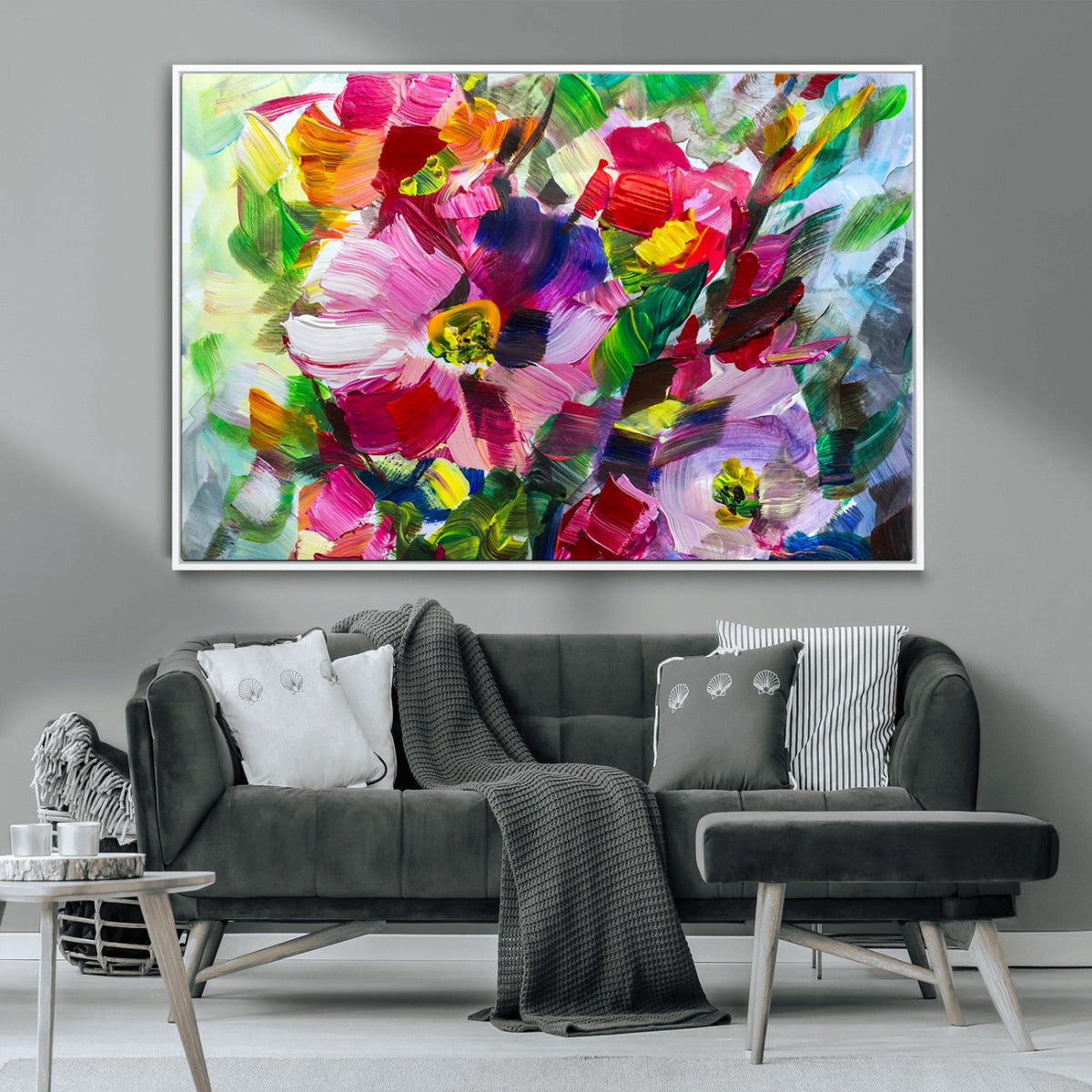 Oil Flower Abstract Canvas Print