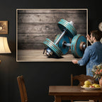 Dumbbell and Sport Wall Art Canvas Print