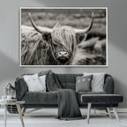 Cow Focus Canvas Wall Art Print