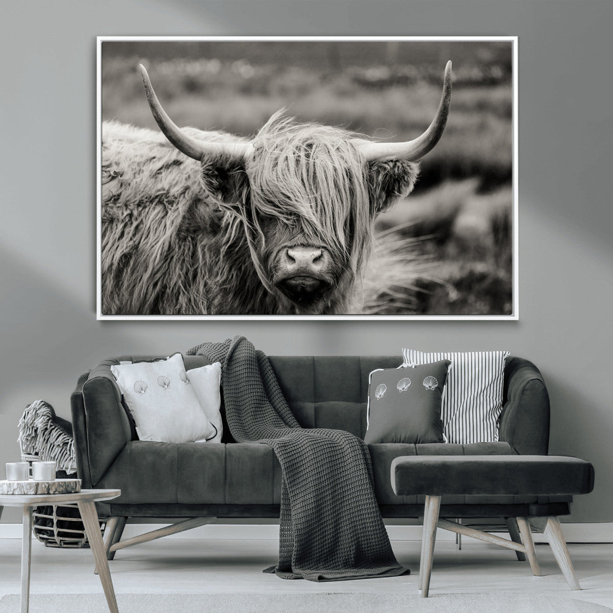 Cow Focus Canvas Wall Art Print