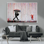 Banksy Wall Art Canvas Print | Framed Graffiti Street Art Picture
