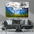 Yosemite Park Half Dome 3 Panel Canvas Print | Large Giclée Landscape Wall Art