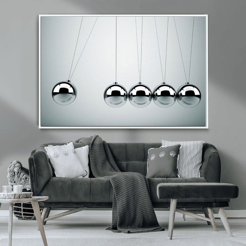 Newton's Cradle Wall Art Canvas Print | Framed Newton Cradle Wall Art