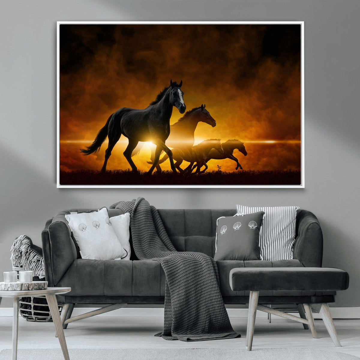 Horse Wall Art Canvas Print, Multi Panel Animal Canvas Print