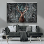 Wall Art Deer Art Animal Canvas, Framed Wall Art Deer Canvas