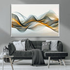 Abstract Wave Canvas Wall Art | Fluid Contemporary Elegance in Motion
