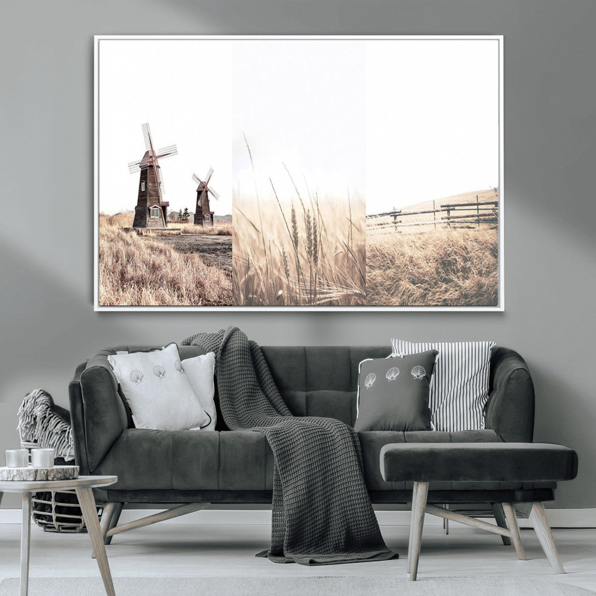 Farm Prints, Set of 6 Farmhouse Wall Art Canvas, Country House Decor