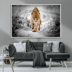 Jaguar Wall Art Canvas Print, Majestic Big Cat in Focused Pursuit