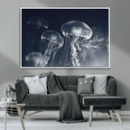 Jellyfish Wall Art Canvas Print, Modern Abstract Jellyfish