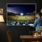 University of Michigan Wolverines Football Team Print, Ann Arbor, Extra Large Game Room Wall Decor