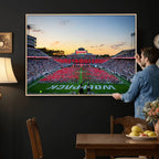 NC State Wolfpack Football Team Print Wall Art, Raleigh